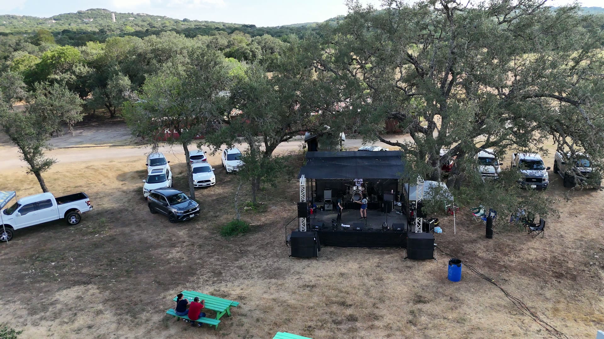 Aerial view of the Paradise Live property in the Texas Hill Country